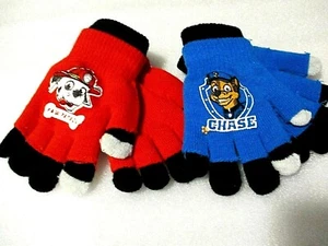 Paw Patrol-Chase  Boy's (2 PAIR) 3 In 1 Texting Gloves   NWT - Picture 1 of 6
