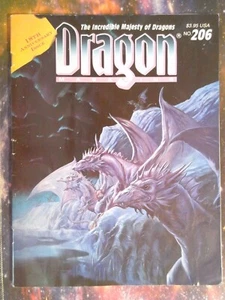 Dragon Magazine #206 Half-Dragons Runequest Fiend Knights Dark Artifacts Fairies - Picture 1 of 2