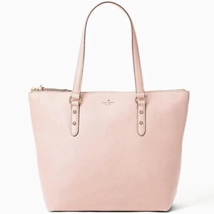 Nuevo con etiquetas Bolso de Mano Kate Spade Penny Larchmont Avenue Cuero Guijarro Rosa - Imagen 1 de 4