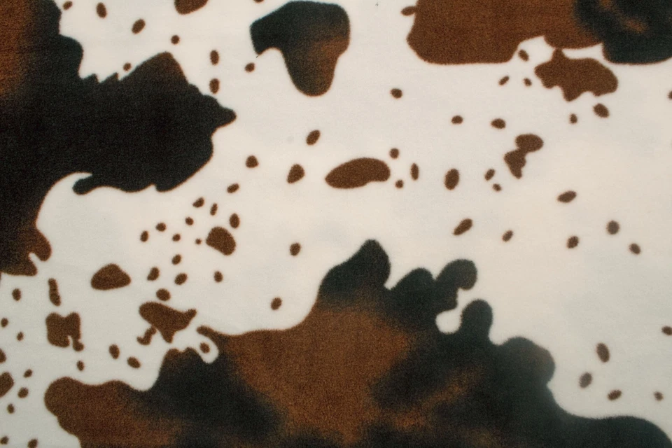 Polar Fleece DTY stoff gedruckt (250g), Kuh-Muster, 50 x 160 cm - Bild 1 von 1