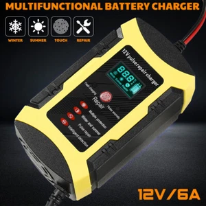 Smart Battery Charger 6A 12V Automatic AGM Car Truck Motorcycle Repair - Picture 1 of 11