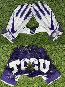 Nike Super Bad TCU Football Gloves Mens Large PURPLE - Picture 1 of 6