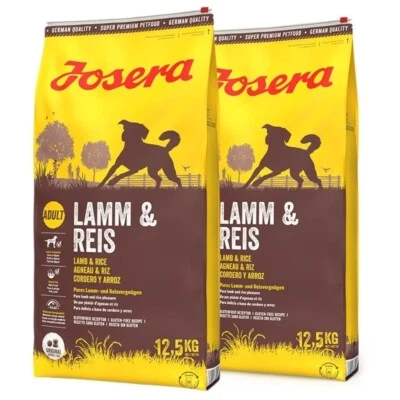 2 x 12,5 kg JOSERA Lamm & Reis Trockenfutter für adulte Hunde alle Rassen