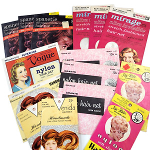 Lot (15) Vintage 1940s-1950s Hair Nets Vogue Spanette Mirage Sta-Rite Nylon