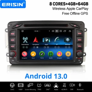 64GB Android 14 Autoradio Navi CarPlay Mercedes C/G/CLK/A Klasse W203 W209 Viano - Bild 1 von 24