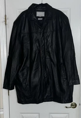 Chaqueta de cuero vintage Wilsons M. Julian Thinsulate negra con cremallera para hombre XL Foto 1 de 4
