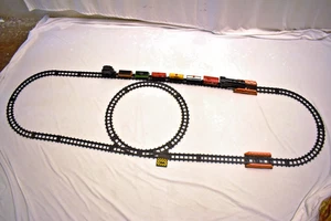 Vintage Japanese Train Set Shell ESSO MobilOil Cars Steam Engine Toy Layout 1960 - Bild 1 von 24