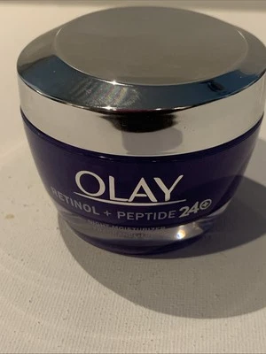 Olay Retinol + Peptide 24 Night Moisturizer Fragrance Free 1.7oz NWOB - Image 1 of 3
