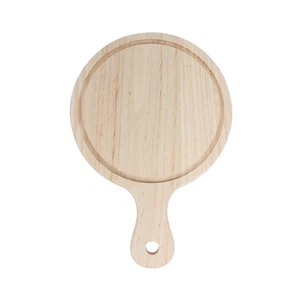 Bandeja de pizza de madera de 8 pulgadas pequeña tabla de charcutería paleta espátula deslizante - Imagen 1 de 12