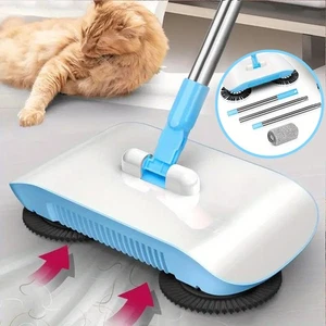 Teppichkehrer Teppichbürste Teppichreiniger Manueller Bodenkehrer Verstellbarem - Bild 1 von 12