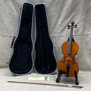 Copy Of Antonius Stradivarius Violin & Bow /w Hard Case - Picture 1 of 24