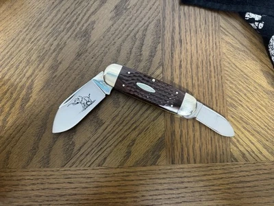 1970s  CASE XX 6250 ELEPHANT TOE KNIFE WITH PKKAWOOD HANDLES ETCH BLADE NO BOX - Image 1 of 4