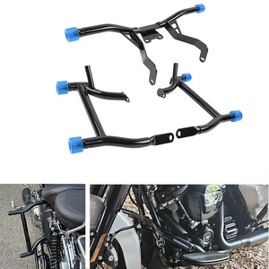 Satteltaschenschutz Frontmotor-Sturzbügel für Harley Road Glide 14-24 Blau - Picture 1 of 13