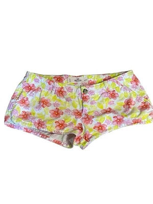 Pantalones Cortos Hollister Y2K Tiro Bajo Floral Botín Juniors Talla 5 Cintura 27 Foto 1 de 4