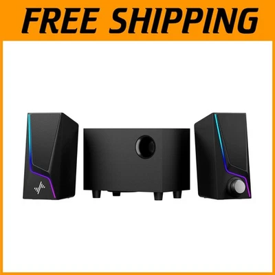 Enhanced Bass PC Speakers System with 6 Lighting Modes - Image 1 of 4