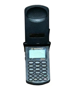 Vintage Motorola Gray StarTAC Flip Phone Untested No Charger - Afbeelding 1 van 8