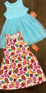 Wonder Nation Girls 2-Pack Dresses: Tank Tutu & Tiered Bow Back, Size M (7-8) - Picture 1 of 7