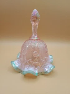 VTG Fenton Bell Champagne W/Emerald Crest Pre-owned *Lily's Of The Field* - Picture 1 of 15
