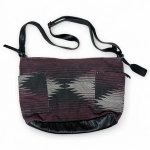 Borsa a tracolla Pistil Boho Ikat Southwest stampa azteca borsa bordo ecopelle - Foto 1 di 9