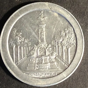Nürnberg, Bavaria, Germany LUDWIGS-EISENBAHN 1921 Alum. Train Transit Token 27mm - Picture 1 of 3