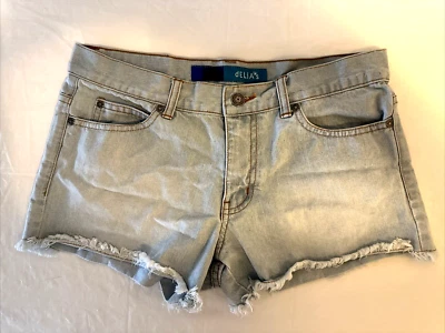 Pantalones Cortos de Jean dELiAs Denim 100% Algodón 30"W Talla 7 Azul Claro Deshilachado Dobladillo 5 Bolsillos Foto 1 de 4