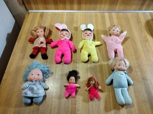 (8) Vintage Stuffed Bean Bag Dolls,Mattel,Easter Unlimited,Tiny Trix,H.K.,F.P.! - Picture 1 of 10