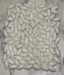 White Austria Glass Beads Crafting Jewelry Making Loose Bead Lot Bea5-15 - Picture 1 of 11