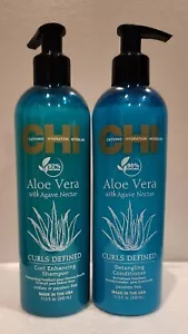 NEW Chi Aloe Vera Curls Curls Defined Shampoo & Conditioner 11.5oz - Picture 1 of 5