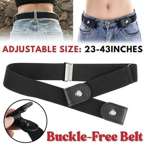 Buckle-free Elastic Invisible Waist Belt Fit 23-43" Jeans No Bulge Hassle Unisex - Picture 1 of 13