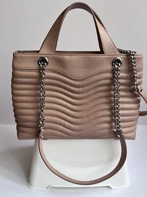 REBECCA MINKOFF M.A.B. Quilted Tan Satchel Shoulder Bag - Image 1 of 4