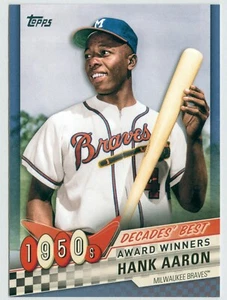 2020 Topps Series 1 Decade's Best Blue Parallel DB-4 Hank Aaron Braves - Picture 1 of 1