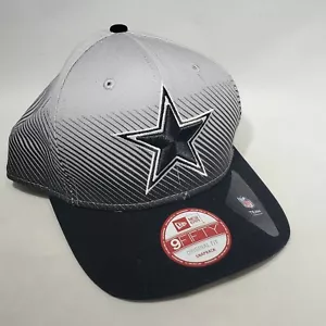 Mütze Kappe New Era 9Fifty Dallas Cowboys NFL schwarz graue Linie Verblassen Verstellen Druckknopflasche - Bild 1 von 11