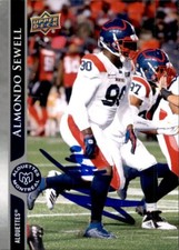Almondo Sewell Signed 2021 Upper Deck CFL Football card Montreal Alouettes