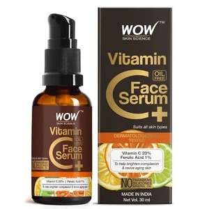 WOW Skin Science Vitamin C+ Face Serum Vitamin C 20% Ferulic Acid 1% 30ml