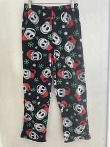 Disney Nightmare Before Christmas Unisex Kids Jack Skellington PJ Pants Black L - Picture 1 of 4