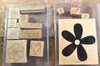 Lot of 13 Stampin' Up! Time Well Spent & Big Blooom Rubber Stamp Set  2006 NOS