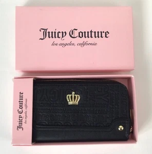 New Juicy Couture Zip Black Wallet - Picture 1 of 6