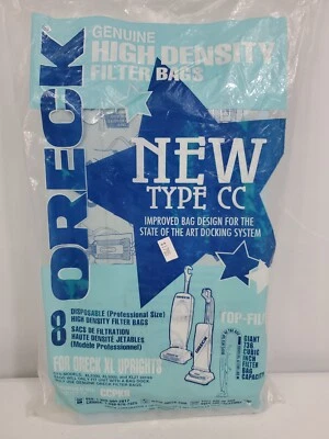 Oreck Genuino Filtro de Alta Densidad Tipo CC Relleno Superior Bolsas de Vacío Nuevo Paquete de 8 Foto 1 de 4