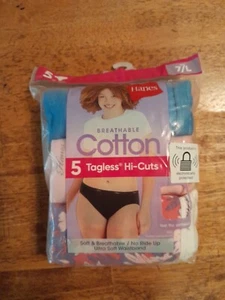Hanes Cool Comfort Baumwolle hoch geschnitten 7/L, 5 Stück mehrfarbig Höschen NEU - Bild 1 von 3