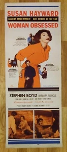 FRAU OBSEESSED - Susan Hayward & Stephen Boyd - 1959 Movie Poster Insert 36x14" - Bild 1 von 1