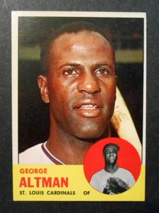 1963 Topps #357 GEORGE ALTMAN St. Louis Cardinals quasi nuovo cera - Foto 1 di 2