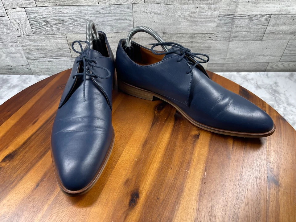 Женские туфли Everlane The Modern Oxford Brogue 10,5 М синие кожаные на шнуровке комфортные - Изображение 1 из 4