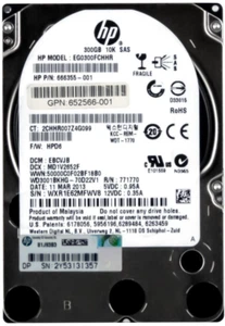 Hard Drive HP 300GB EG0300FCHHR 666355-001 10000U/Min 32MB SAS-2 2.5'' Inch - Picture 1 of 3