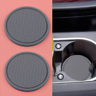 2Pcs Gray Silicone Car Cup Holder Coasters Anti-Slip Insert Drink Cup Mat qw