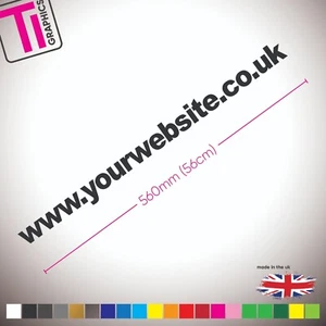 Website Address - Custom Large Car,Van,Window Vinyl Decal Sign Sticker - Picture 1 of 2