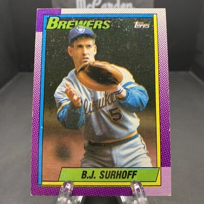 1990 Topps BJ Surhoff #696 Milwaukee Brewers - Image 1 of 2