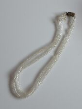 Vintage Art Deco Bicone Bearded Double Strand Necklace For Restring
