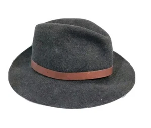 1 Pendleton Adult Medium 100% Virgin Wool Hat Gray Fedora A199-001 Leather Band - Picture 1 of 8