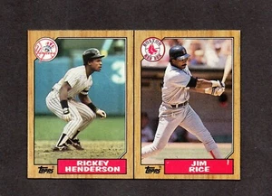 1987 Topps Wax Box Card Uncut Henderson Rice - Picture 1 of 2