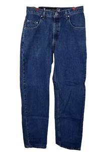 Jeans Vintage Levis Silvertab Uomo 34x34 Sciolto Dritto Relaxed Distress Made in USA - Foto 1 di 17